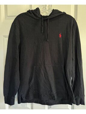 Ralph Lauren Men's Hoodie Sweatshirt Embroidered Pony Logo Black Size Small S